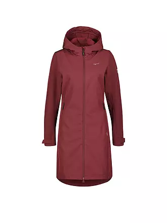 MERU | Cappotto softshell invernale da donna Touloluse con cappuccio | dunkelrot